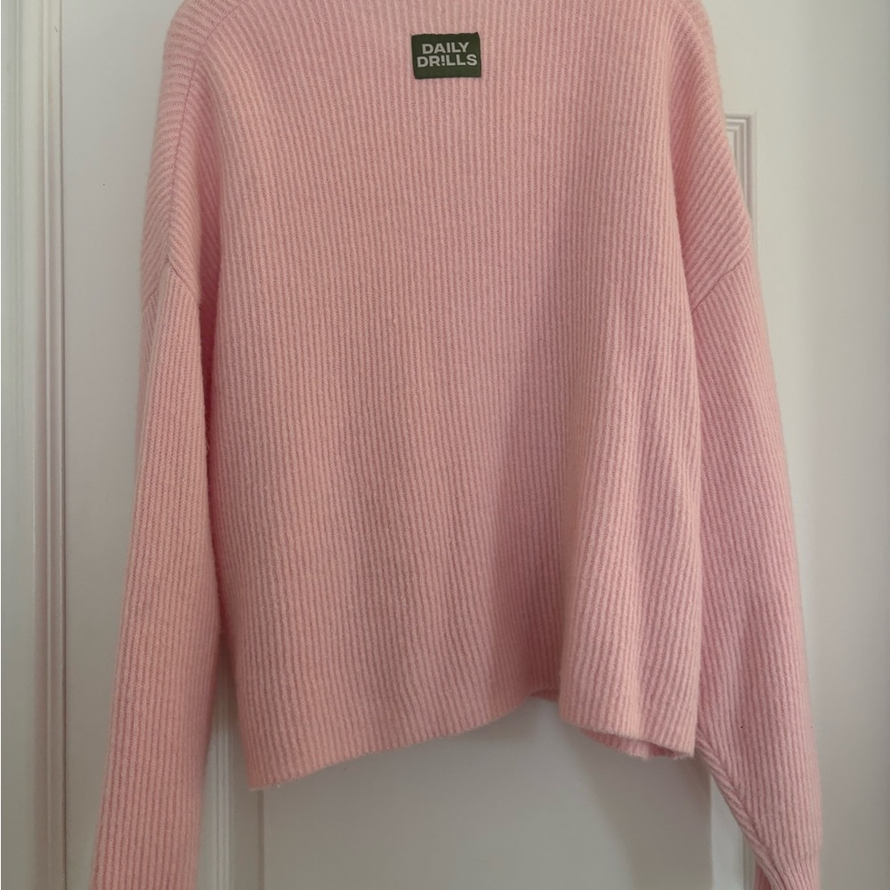 Daily Drills light pink single button sweater - Picture 3 of 3